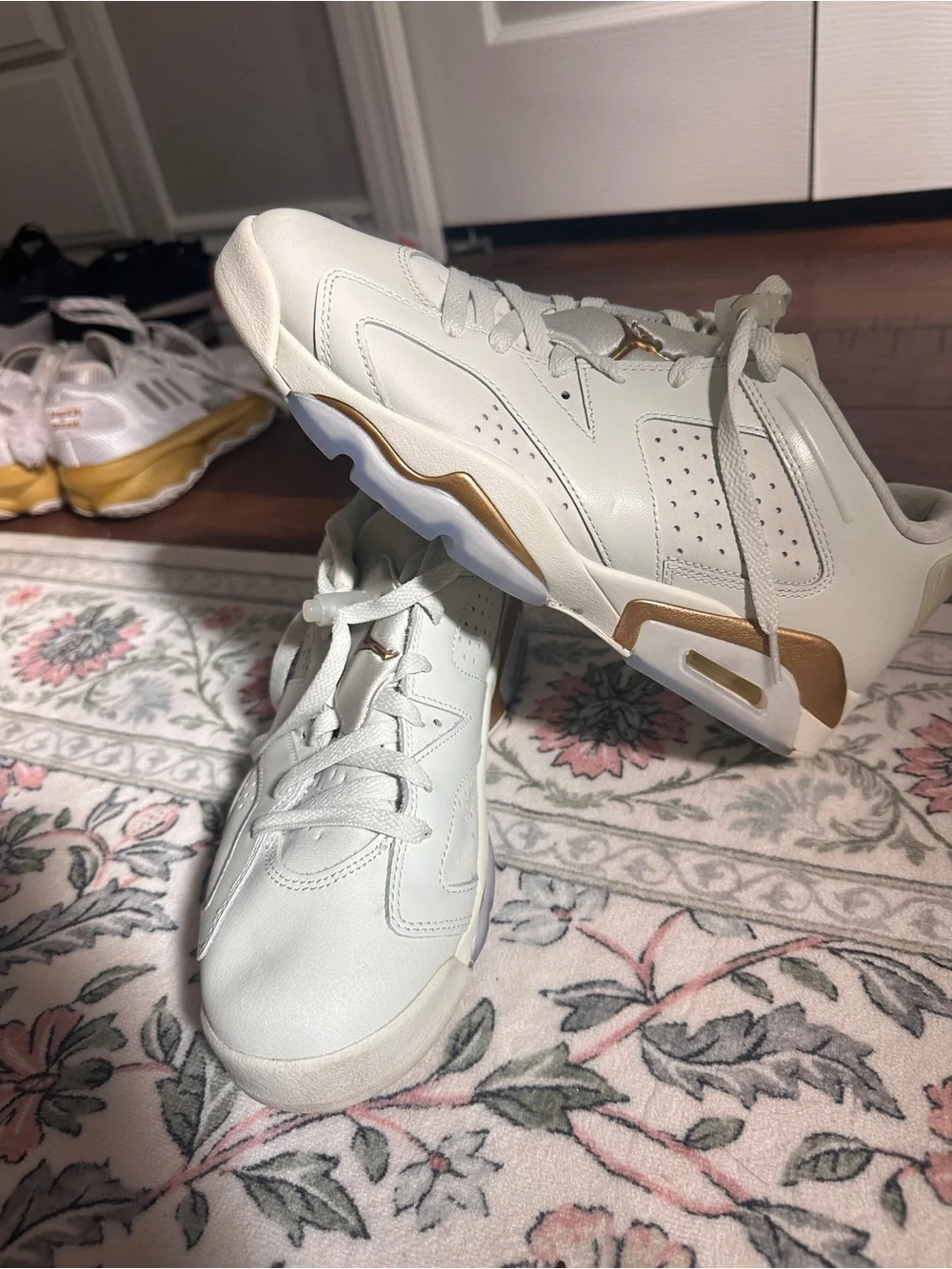 Air Jordan 6 Retro Low Lunar New Year White Gold DH6928-073 Men Size 9.5